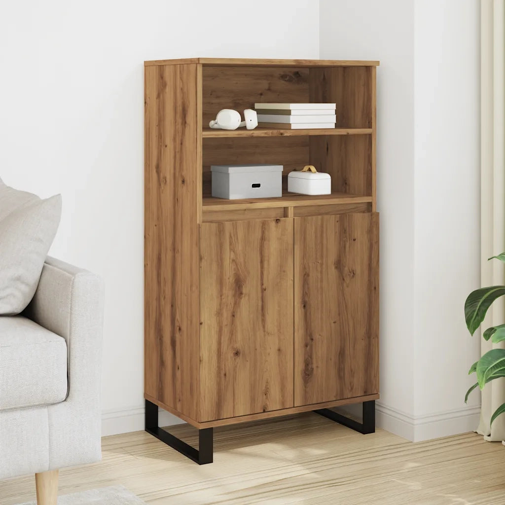 Credenza-Buffet-Armadio da cucina Rovere Artigianale 60x36x110 cm in Legno Multistrato 939566