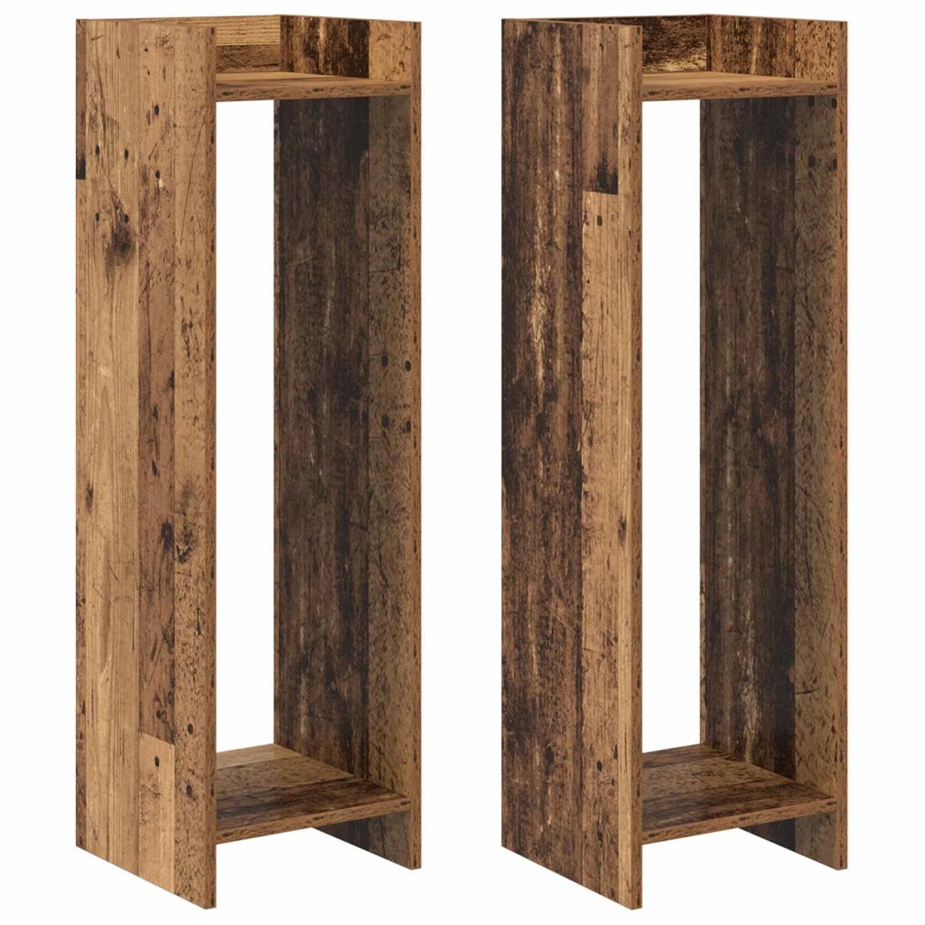 Supporto per piante 2 pz Legno antico 30 x 30 x 100 cm 899575