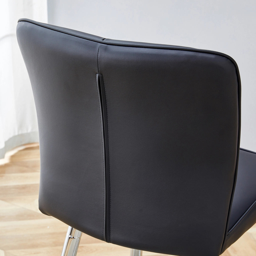 SGABELLO BAR Set da 2 pezzi 54x54x51 cm PU Nero e Argento
