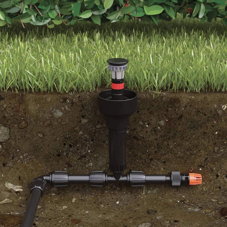 MICROIRRIGATORE A SCOMPARSA PER GIARDINO 90 GRADI FILETTO 1/2 POLLICE CLABER