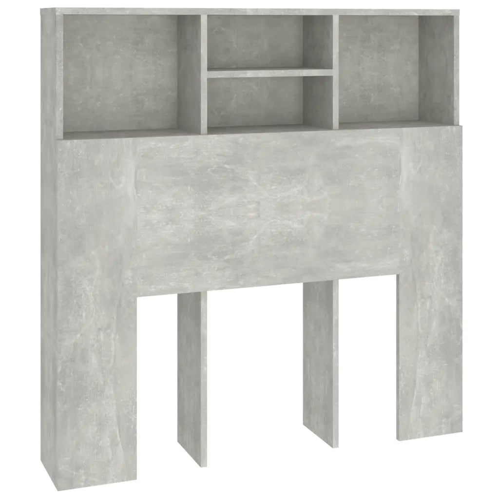 Testiera | Testata con Contenitore Grigio Cemento 100x19x103,5 cm