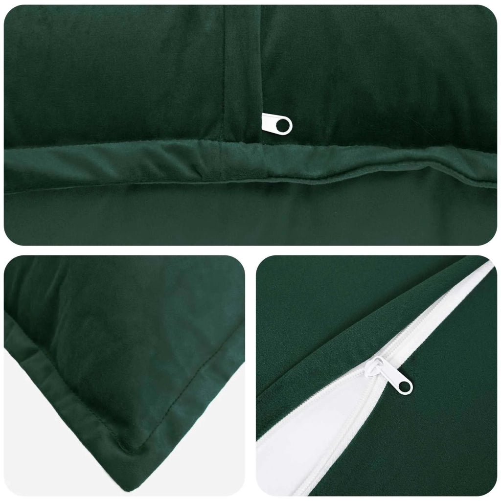 Cuscino con cuscino HOUTEN 12 pz Verde Scuro Velluto 932790