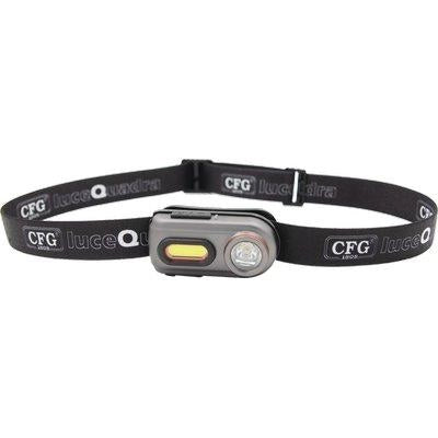 TORCIA FRONTALE TWIN LIGHT LED LUCE QUADRA  RICARICABILE LUMEN 100 MULTIFUNZIONE