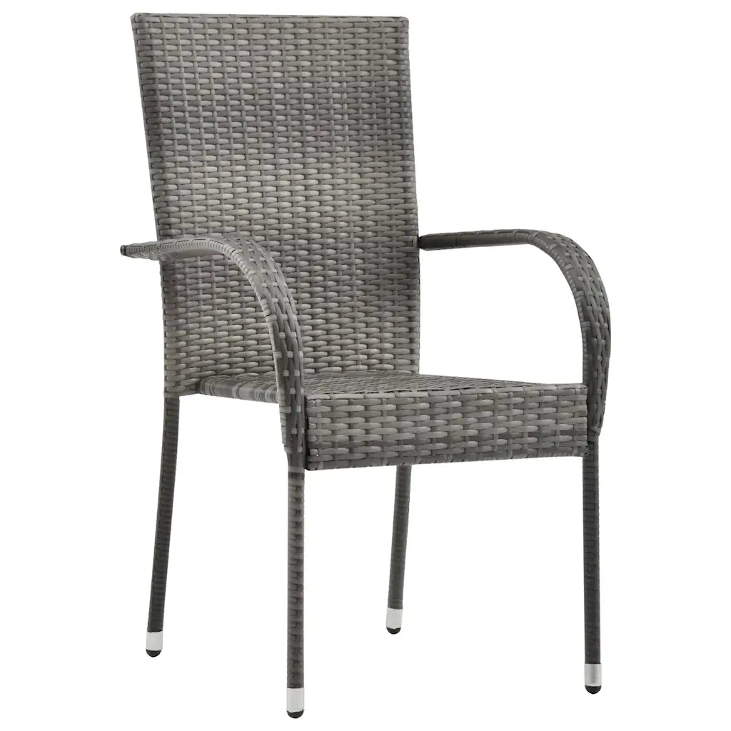 Set da Pranzo per Giardino 5 pz | Set Salotto da Giardino Grigio