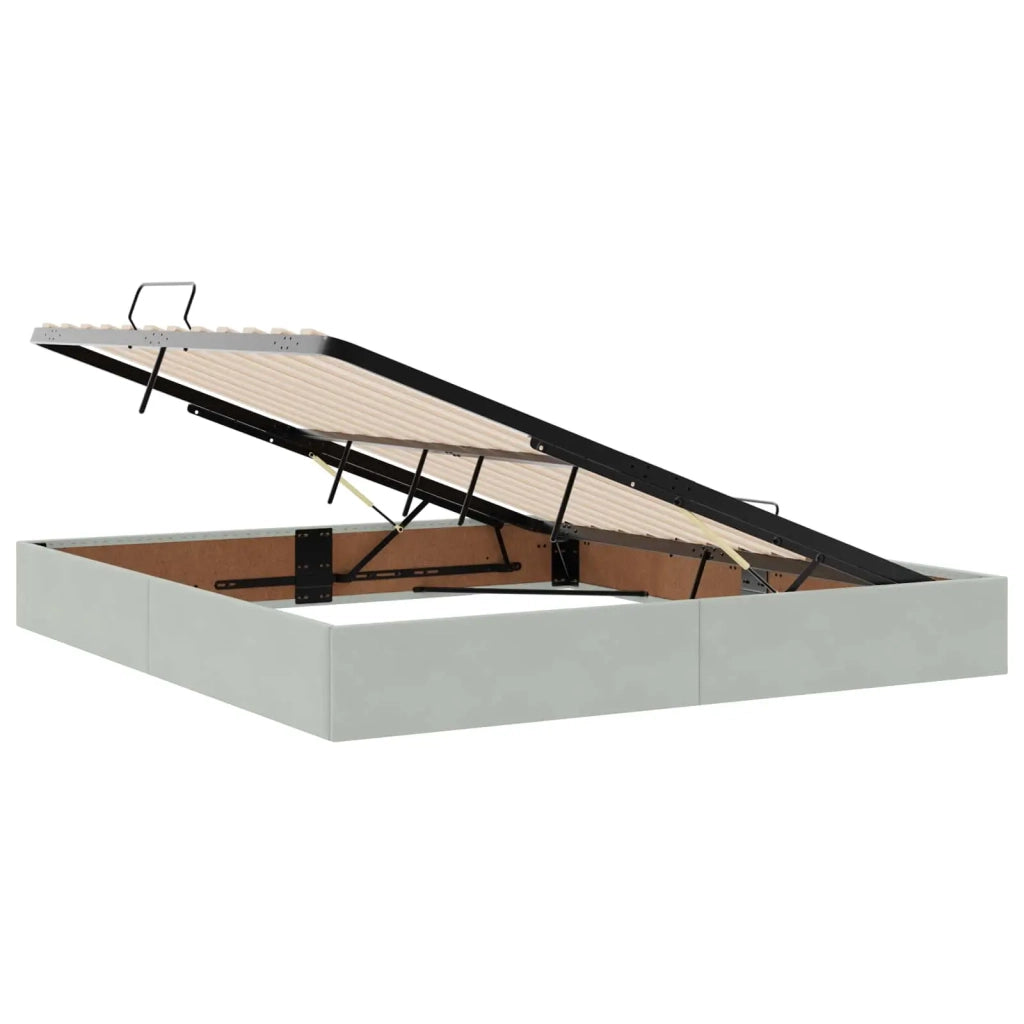 Letto con contenitore LED e materasso Grigio Chiaro 3460146