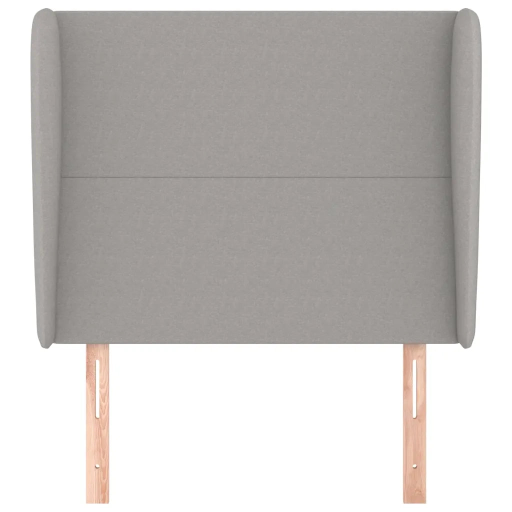 Testiera | Testata ad Orecchio Grigio Chiaro 93x23x118/128 cm in Tessuto