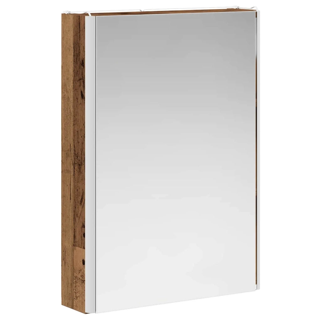 Mobiletto per specchio da bagno Legno vecchio 889229