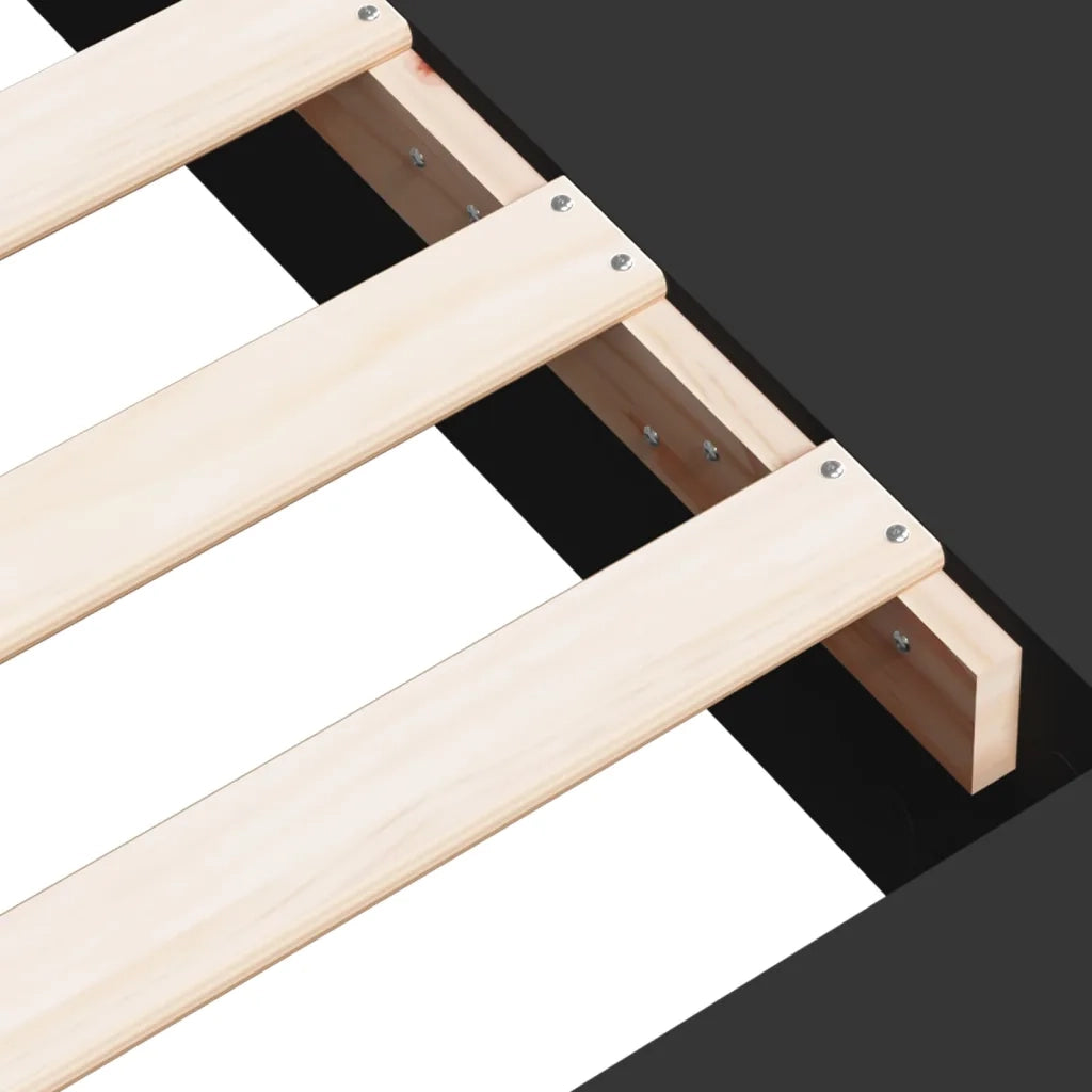 Giroletto-Struttura Letto Nero 100x200 cm in Legno Multistrato 952468