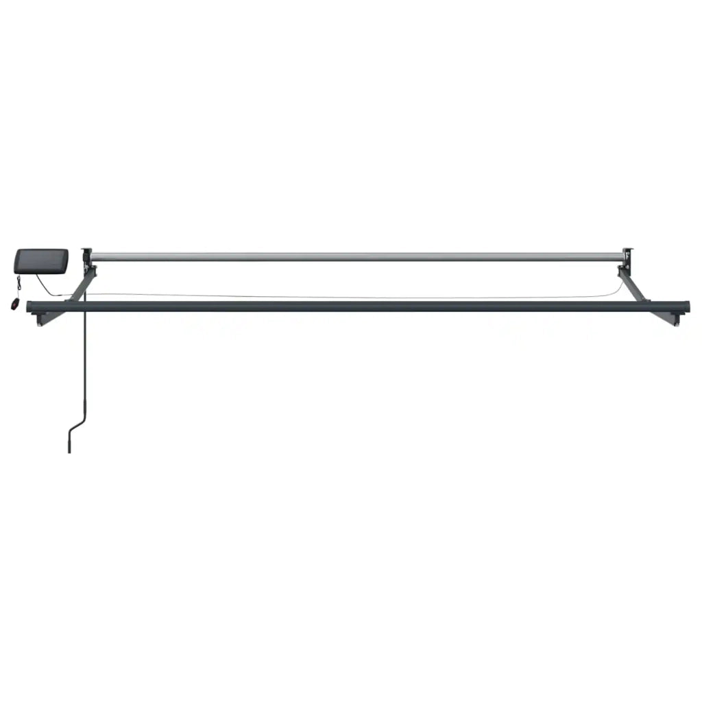 Tenda retrattile manuale con LED Bianco e Antracite 3,5 x 2 m 3419393