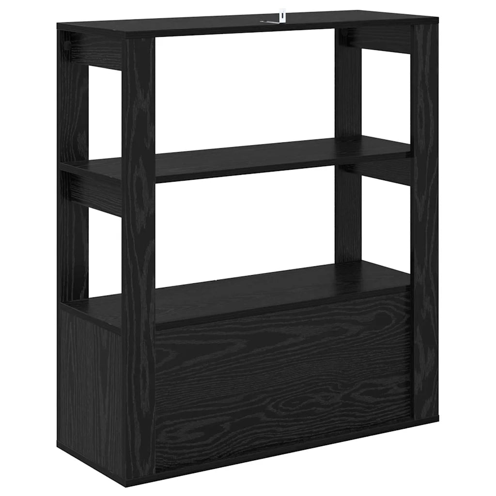 Credenza Rovere nero 30 x 80 x 90 cm Legno multistrato 881095