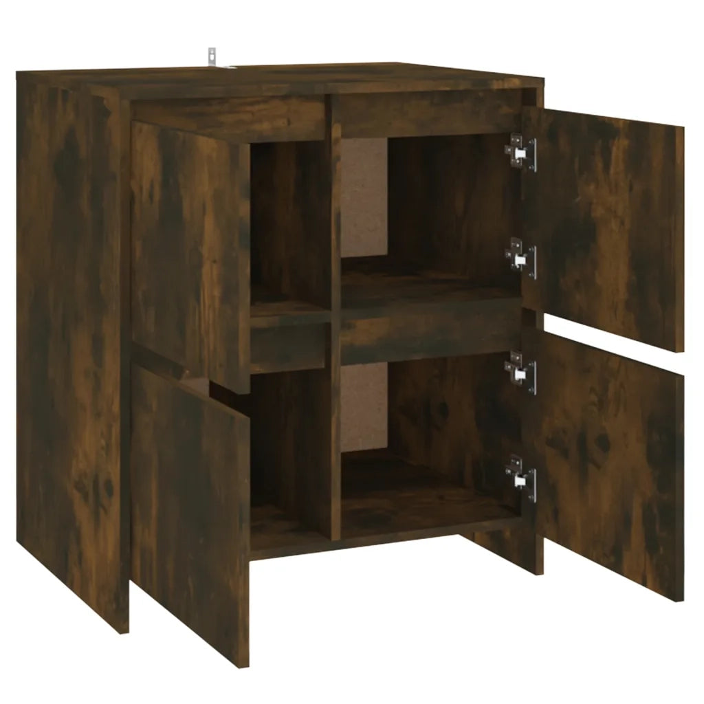 Credenza | Madia | Buffet da pranzo | Armadio da pranzo Rovere Fumo 70x41x75 cm in Truciolato