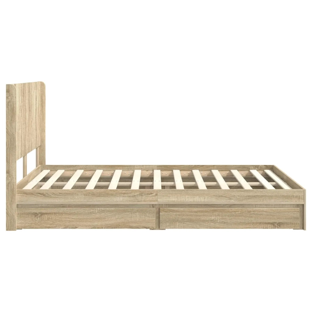 Struttura del letto con stoccaggio e testata 3 pcs 3414027