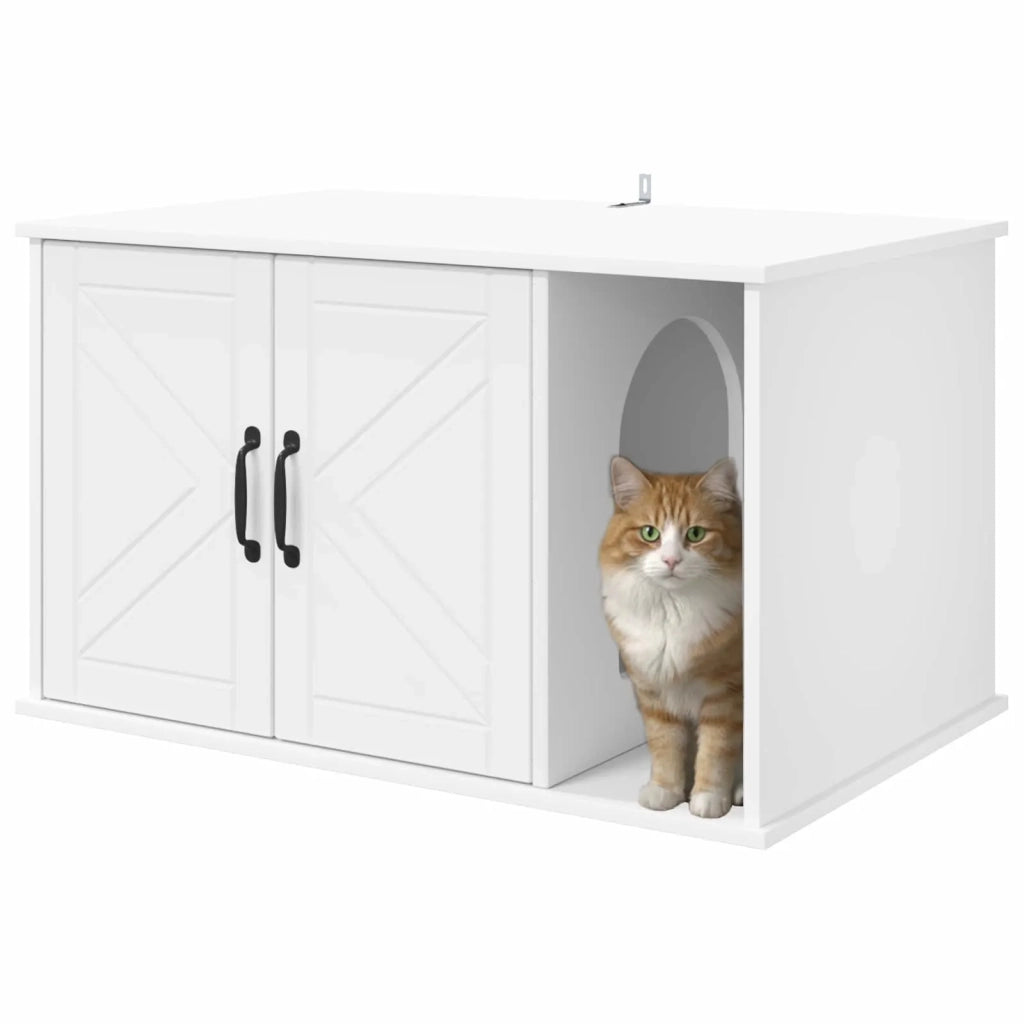 Casa per Gatti Bianco 85 x 55 x 50 cm Legno multistrato 8000734
