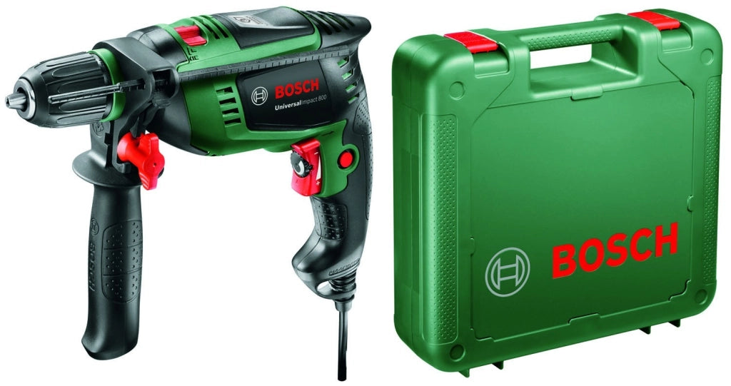 TRAPANO A PERCUSSIONE BOSCH ELETTRICO UNIVERSAL IMPACT 800 + VALIGETTA E ACCESSORI