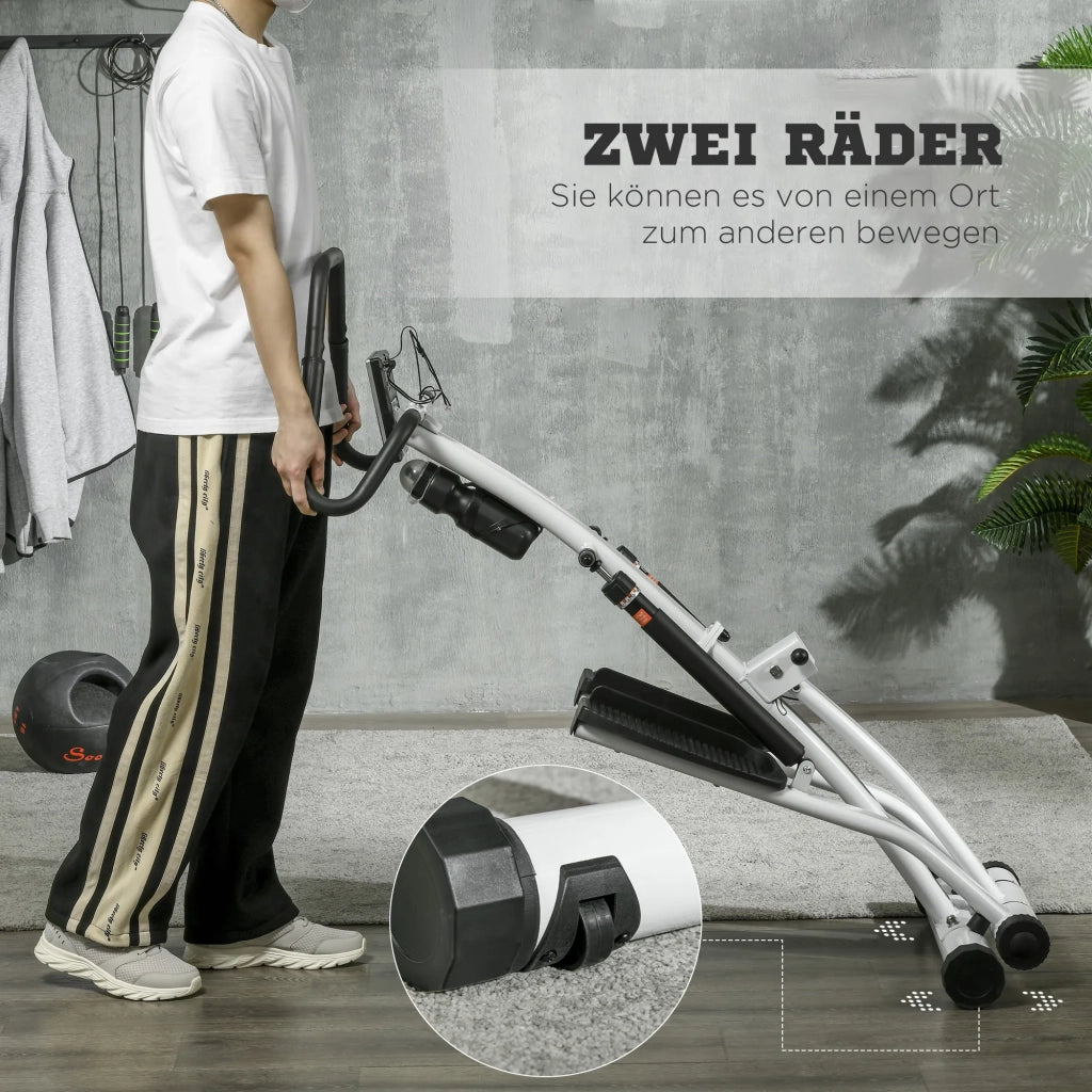 Stepper con maniglie, LCD e 12 livelli di resistenza, nero e argento, 80 x 61 x 134 cm