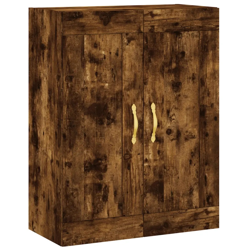 Armadietti a Parete 2 pz Rovere Fumo in Legno Multistrato 3198054