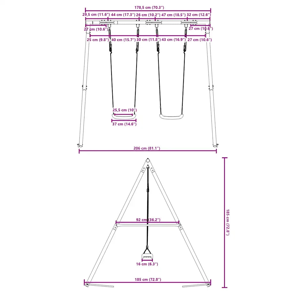 Set Altalene da Esterno 2 pz 3283585