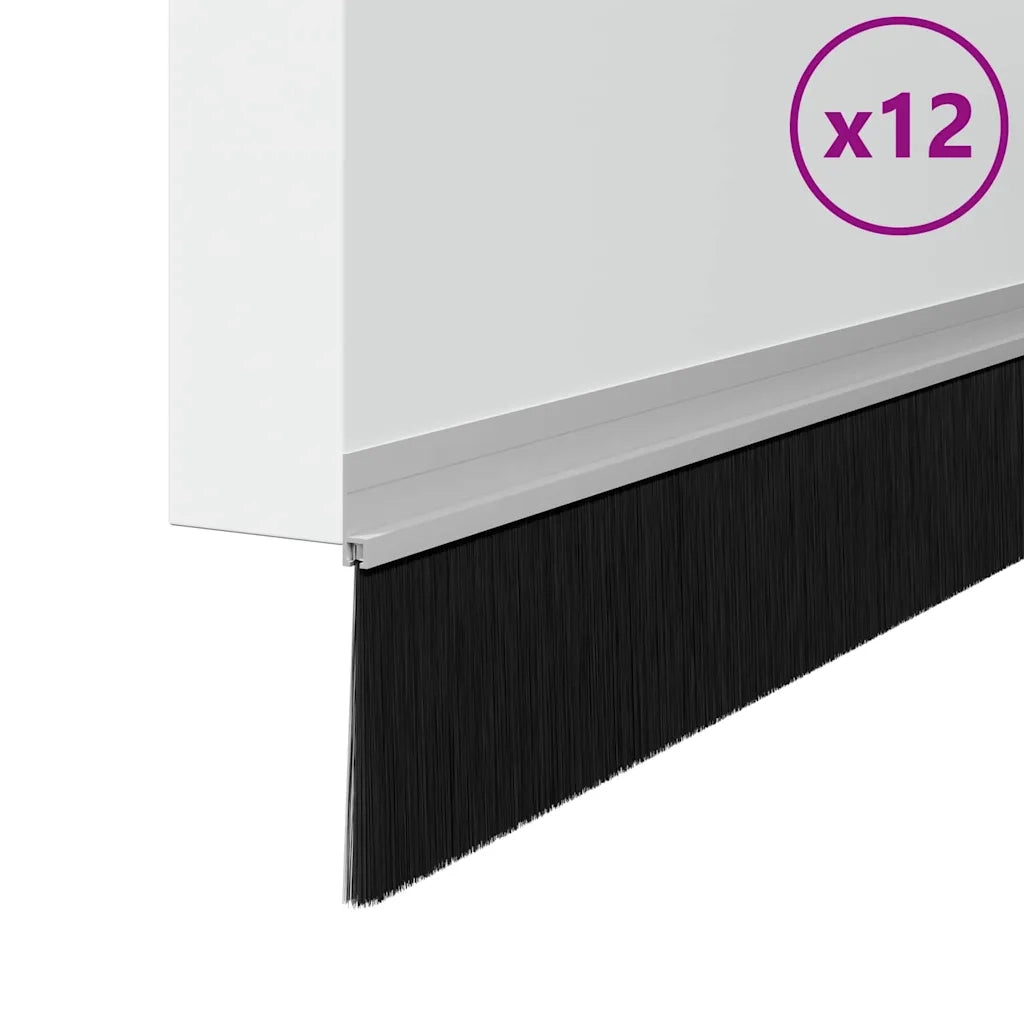 Spazzole per porte autoadesive 12 pz Argento 100 cm CFW6432572