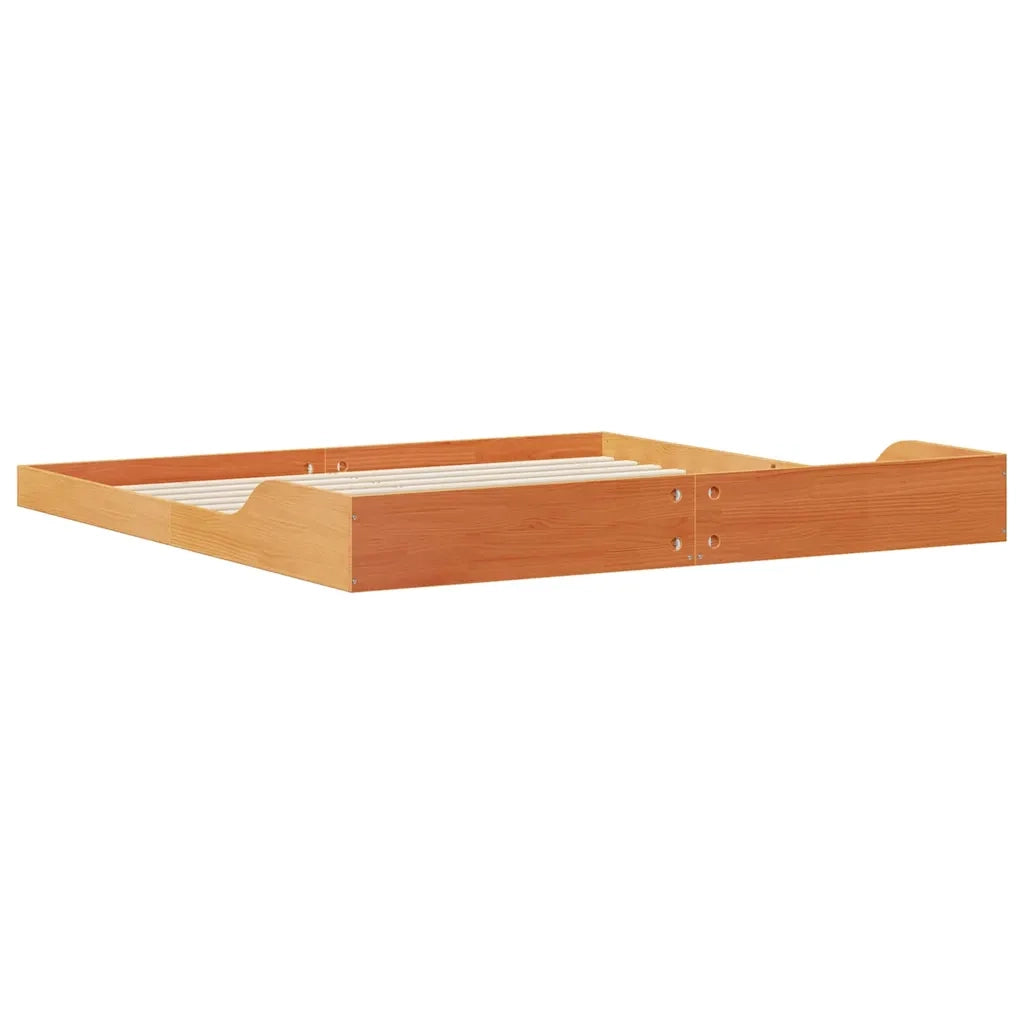 Struttura del letto Marrone cerato 200 x 220 cm Pino massello