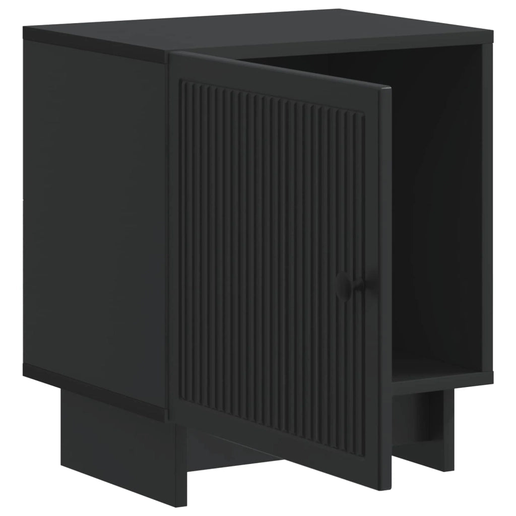 Comodino | Armadio da Notte | Mobiletto da notte Nero 43 x 34,5 x 50 cm Legno ingegnerizzato
