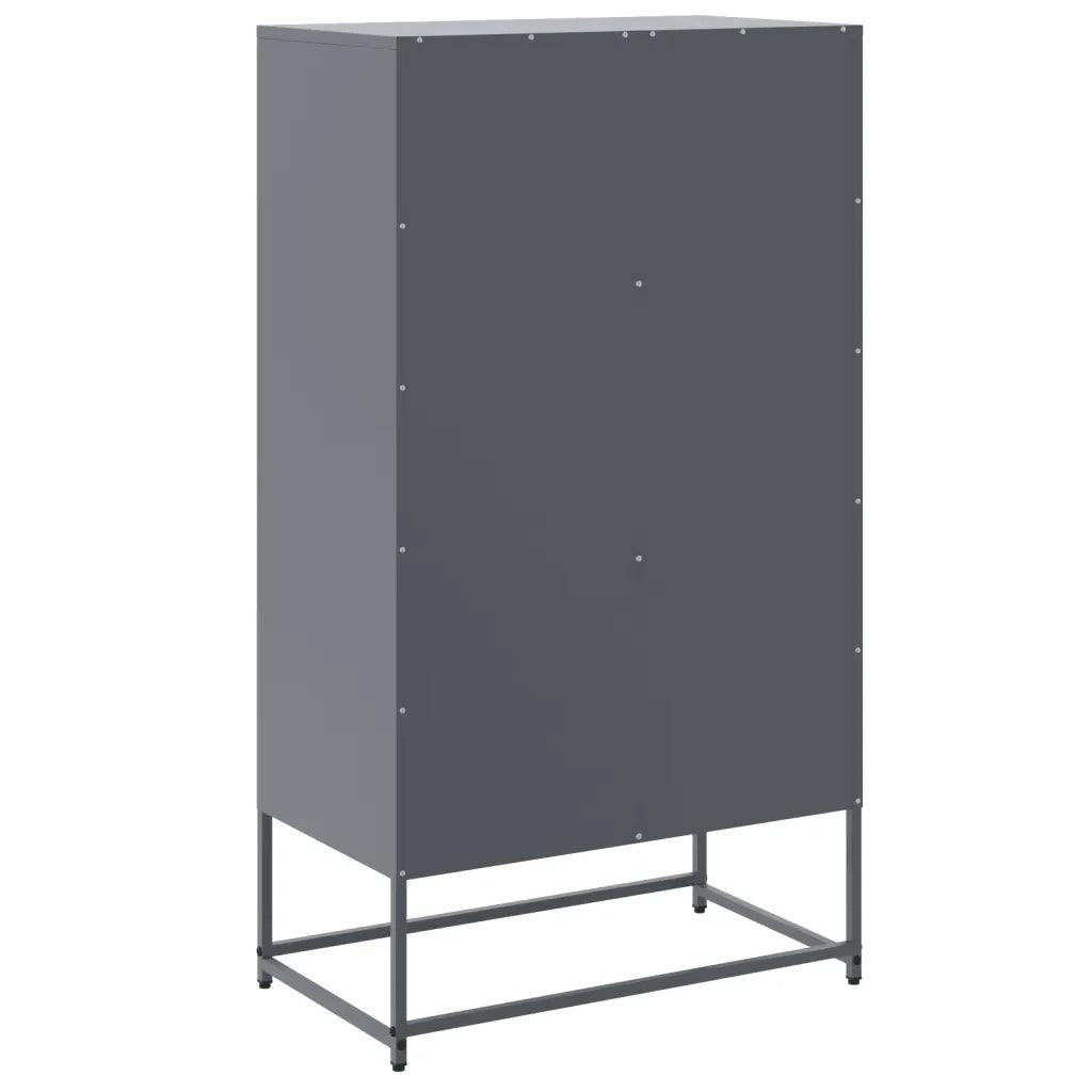 Credenza | Madia | Buffet da pranzo | Armadio da pranzo Antracite 68,5x38,5x123,5 cm in Acciaio