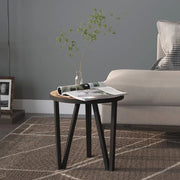 Tavolino Nero e Giallo Ø35 cm in MDF 331665