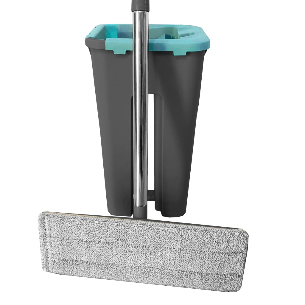 Panno extra piatto con secchio strizzatore Blu