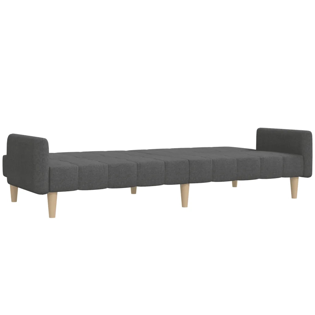 Divano letto | Sof¨¤ letto | Letto singolo a 2 Posti Grigio Scuro in Tessuto