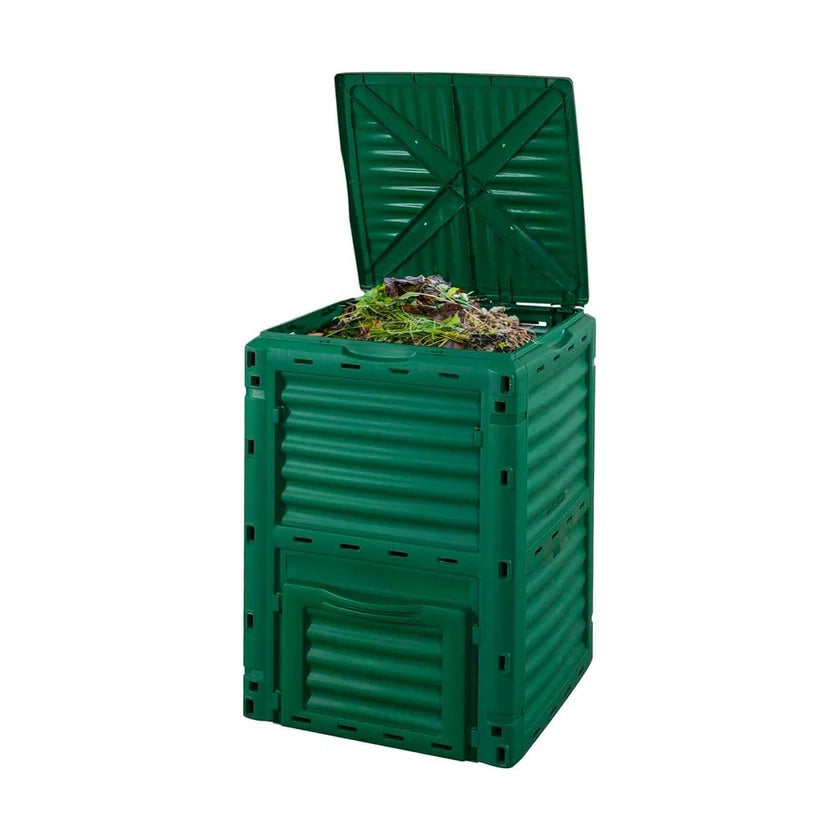 Compostiera da giardino in prolipropilene verde 300lt