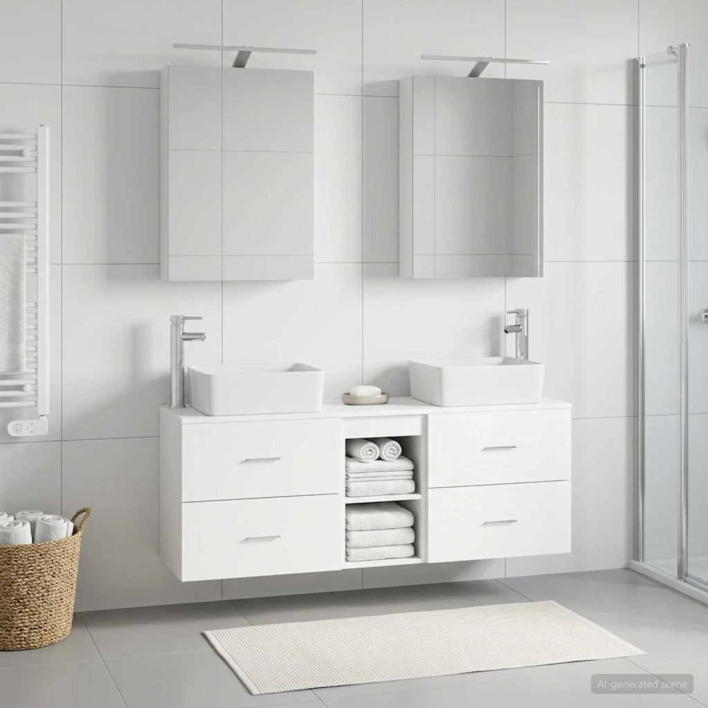 Set di mobili per il bagno 5 pz Bianco 3406831