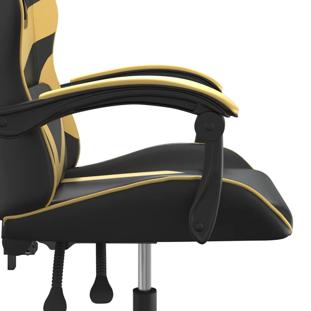 Sedia da Gaming Nera e Oro in Similpelle 3143844