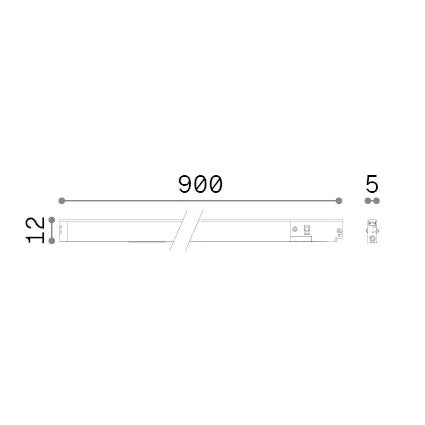 Sistema Lineare Deva 1 Luce Led 16W Nero 2100Lm Ip20