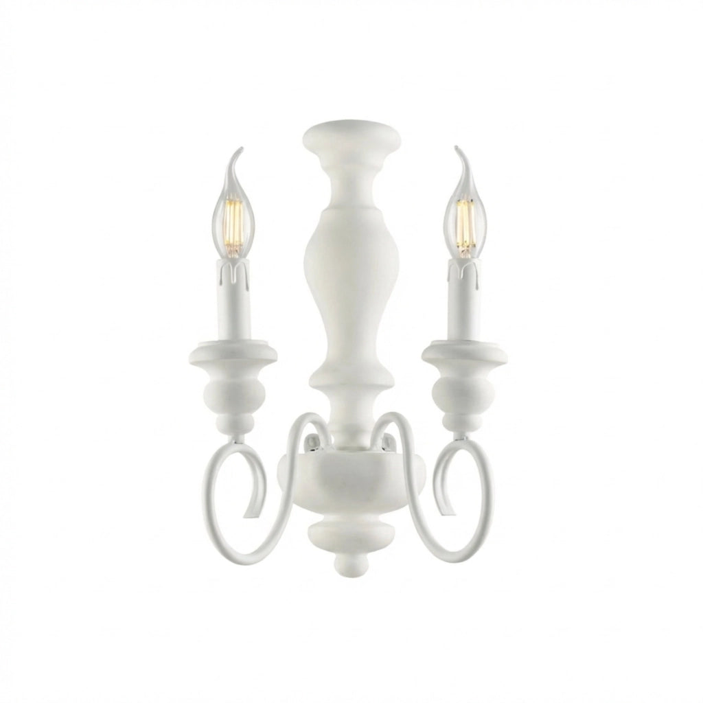 Applique Shabby Chic Cascina Bianco 2 Luci E14
