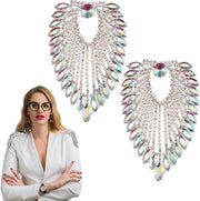 Cintura con maniglie e strass, spallacciata con catena a nappa
