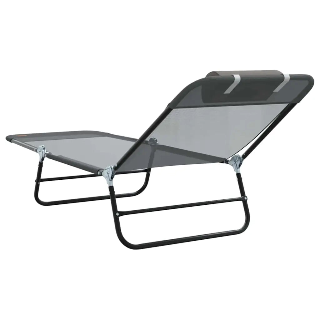 Lettino Prendisole | Sdraio da giardino | Lettino da sole pieghevole Grigio 182 x 55 x 85,5 cm