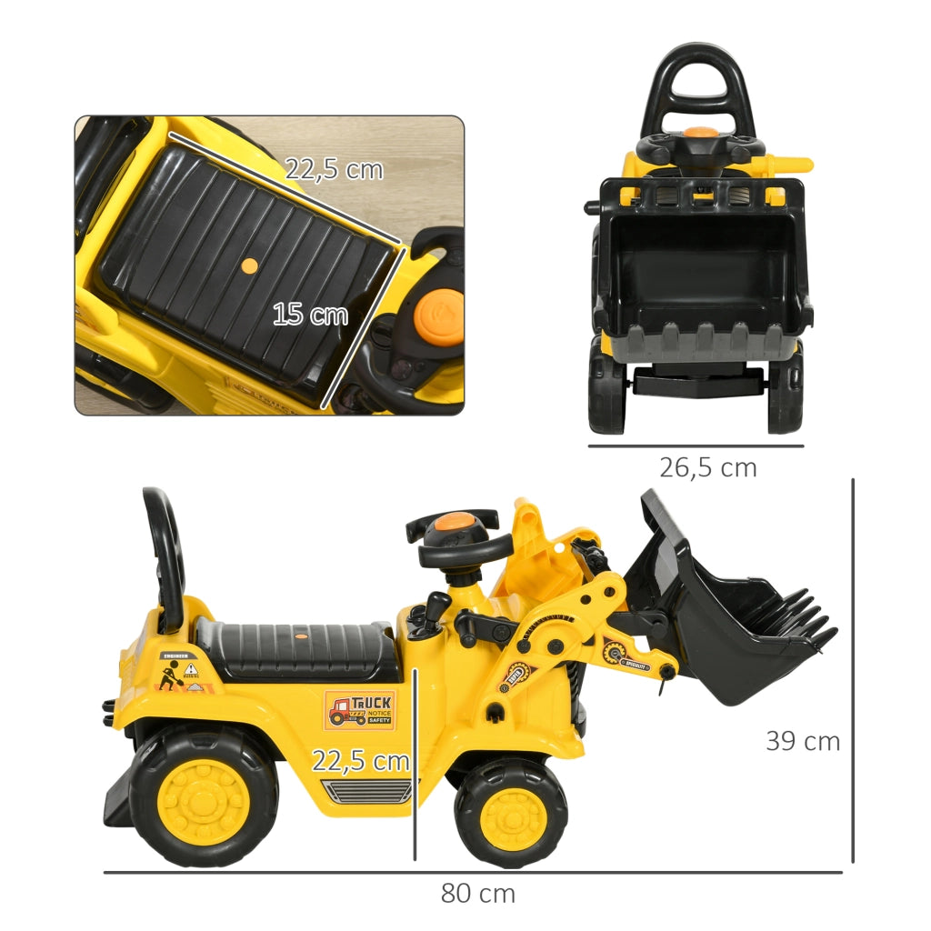 Bagger giocattolo con cassetto ¨C zephmum ¨C giallo e nero