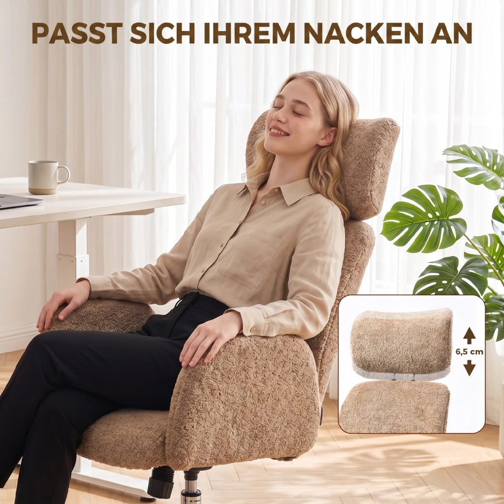 Sedia da ufficio ergonomica ¨C Minimal ¨C marrone, altezza regolabile