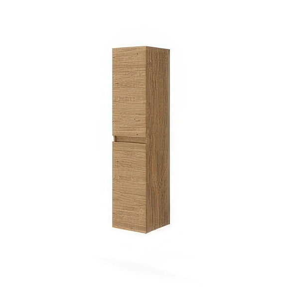 Colonna Bagno Sospesa 2 Ante Reversibili 31,5 x 33,5 x 130 cm Rovere Naturale Easy