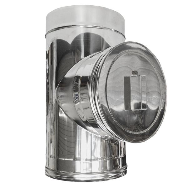 Canna fumaria parete doppia coibentata inox elemento ispezione   dn 250/300