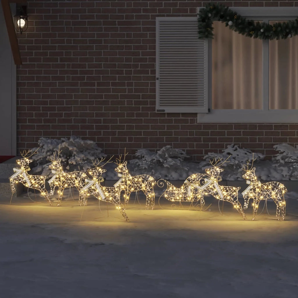 Renne LED con 40 LED 7 pcs Oro PET
