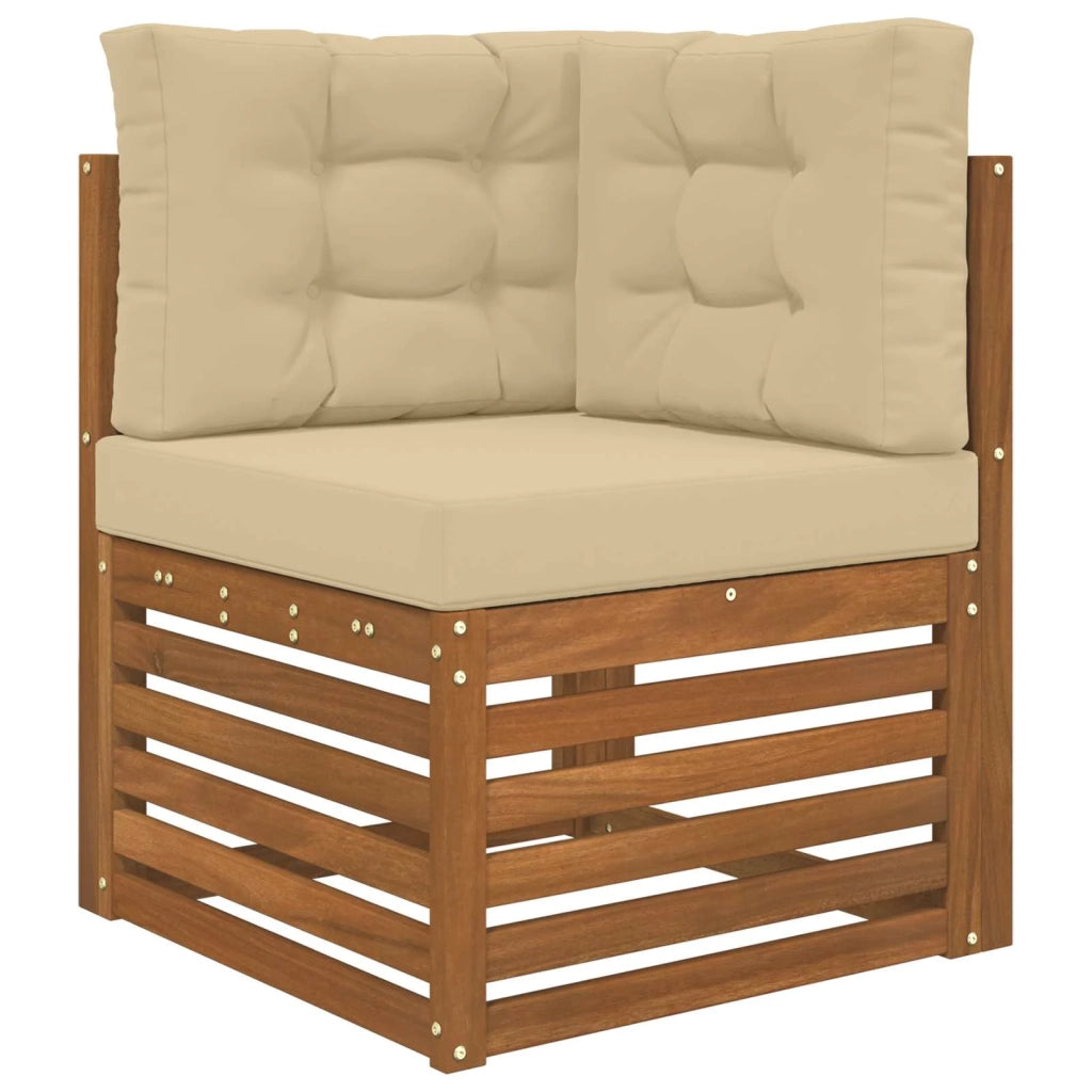 Cuscino per divano da esterno 3 pcs Beige Poliestere 900764