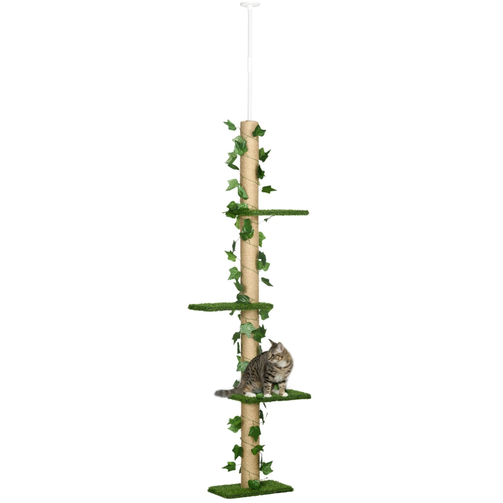 Tiragraffi da soffitto regolabile 202-242 cm verde