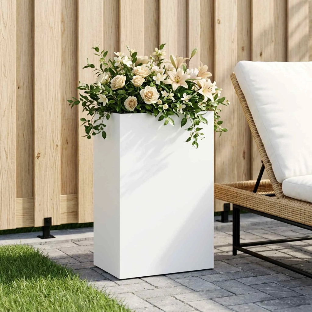 Vaso da giardino Bianco 40 x 30 x 75 cm 8005500