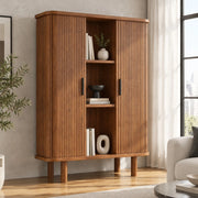 ARMADIO ALTO con Serranda 110x40x160 cm Marrone Scuro
