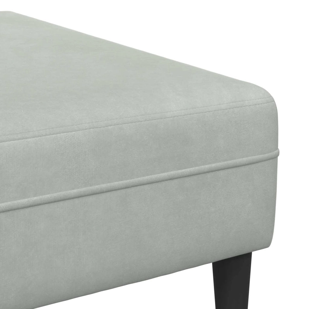 Divano 3 pcs Grigio chiaro 250 x 188 x 76 cm Velluto 3335172