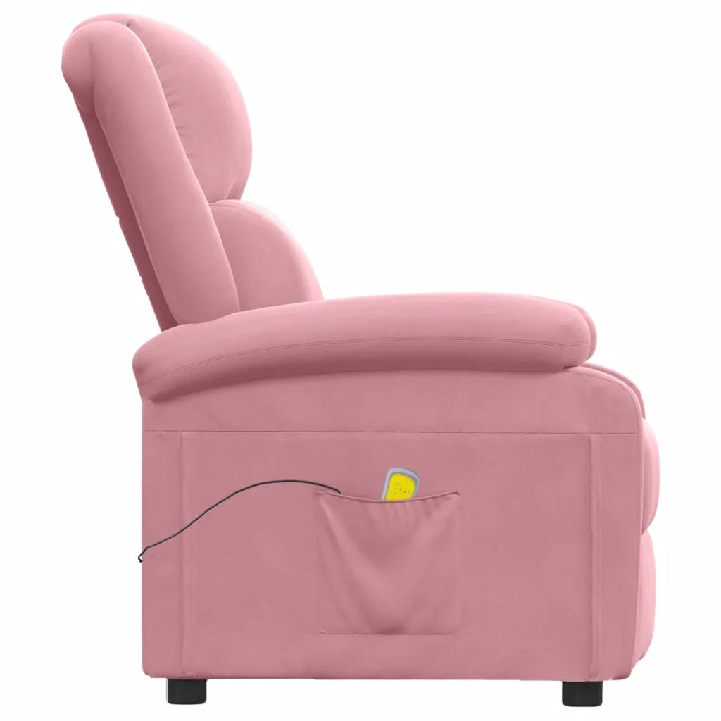 Poltrona Massaggiante Rosa in Velluto 342414