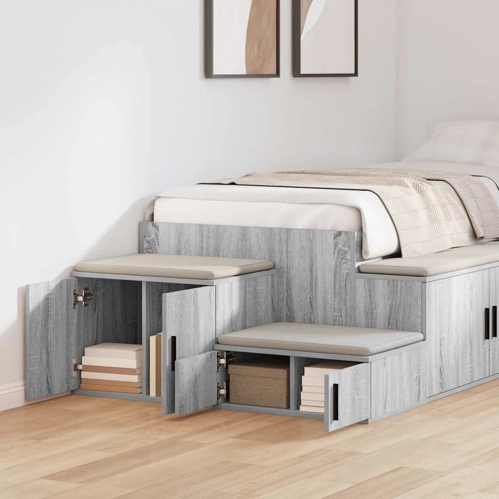 Armadio 2 pcs Grigio Sonoma 118 x 41 x 40 cm Legno multistrato 866664