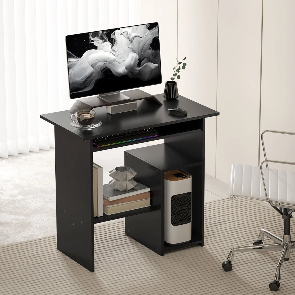 Scrivania Computer Tavolo ¨C Minimal ¨C Nero 80x45x75 cm