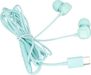 Cuffia In-ear con Collegamento USB C - Cuffia con Microfono e Regolazione del Volume - Colore Turkoois.