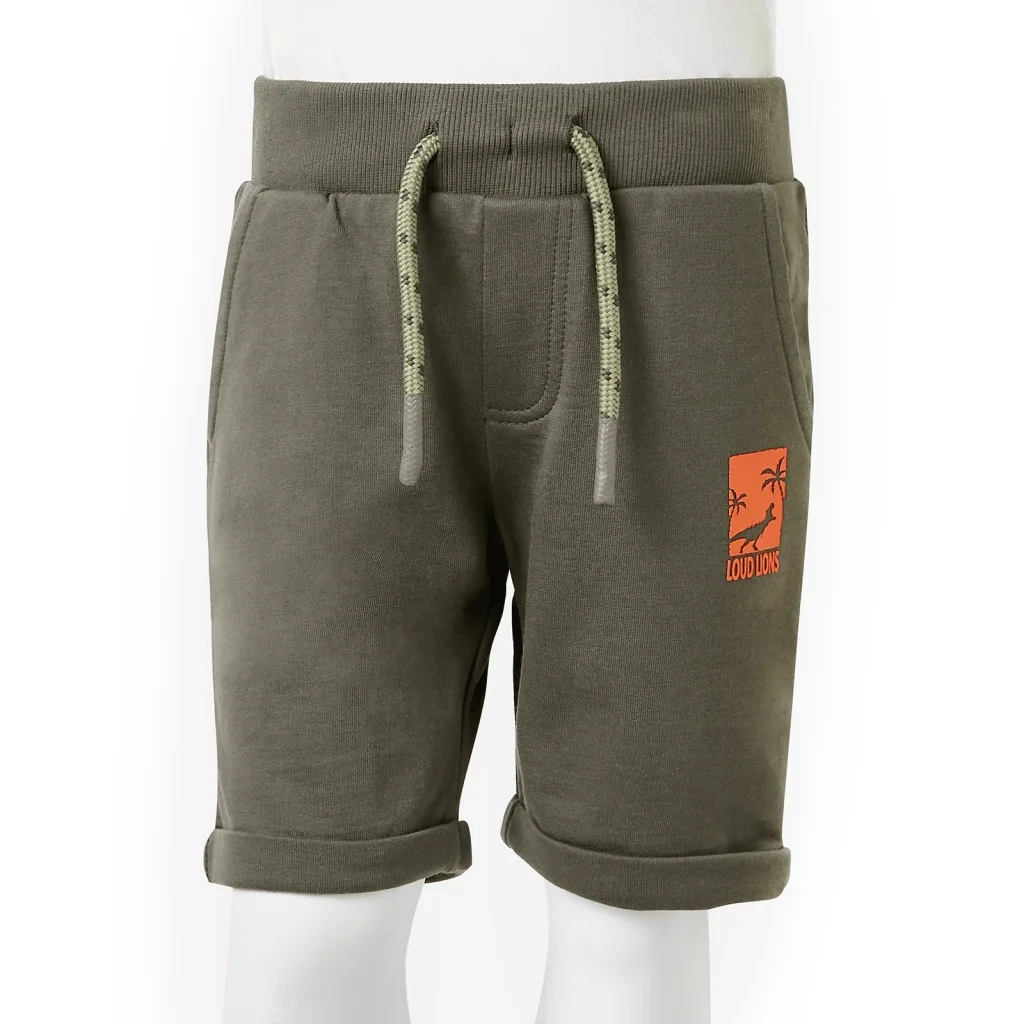 Pantaloncini per Bambini con Coulisse Cachi Scuro 128 12202